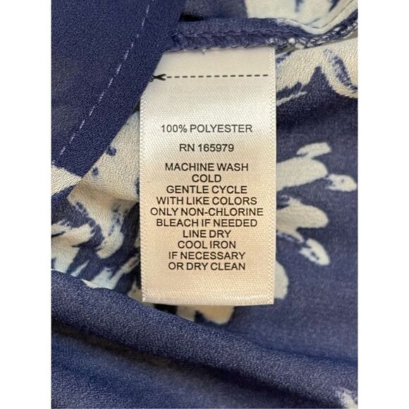 Spense women’s blouse XL navy white NWT pleated - Picture 5 of 7